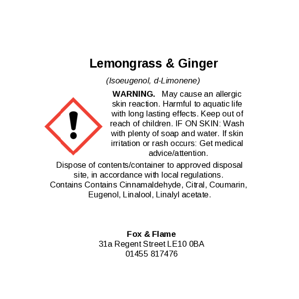 Lemongrass & Ginger Wax Melts
