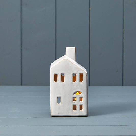 Ceramic Tealight House With Reactive Glaze Small
