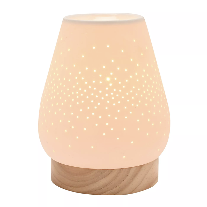 Aroma Lamp Ceramic White Tapered