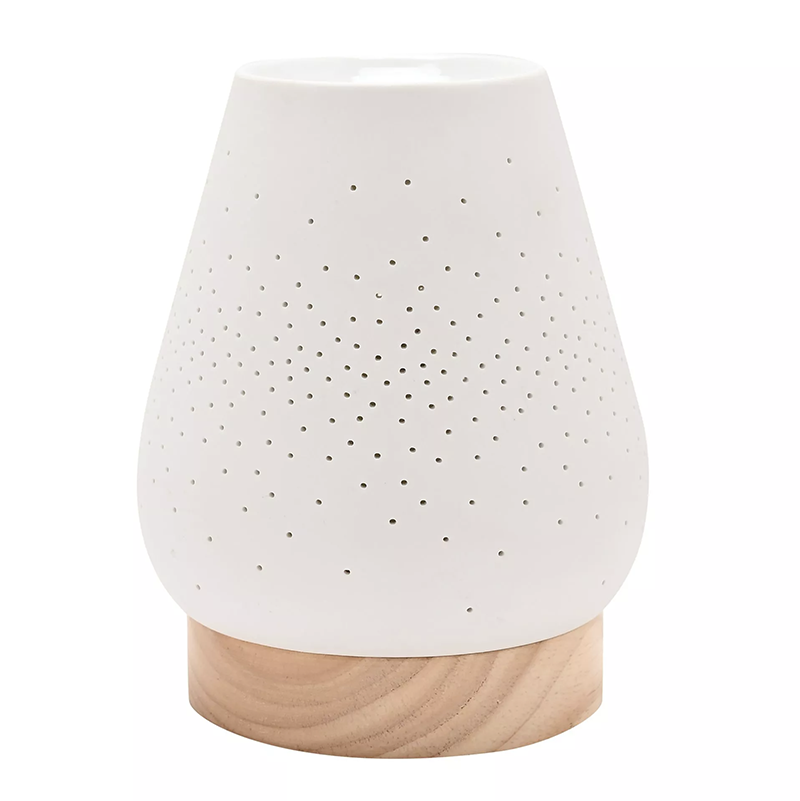 Aroma Lamp Ceramic White Tapered