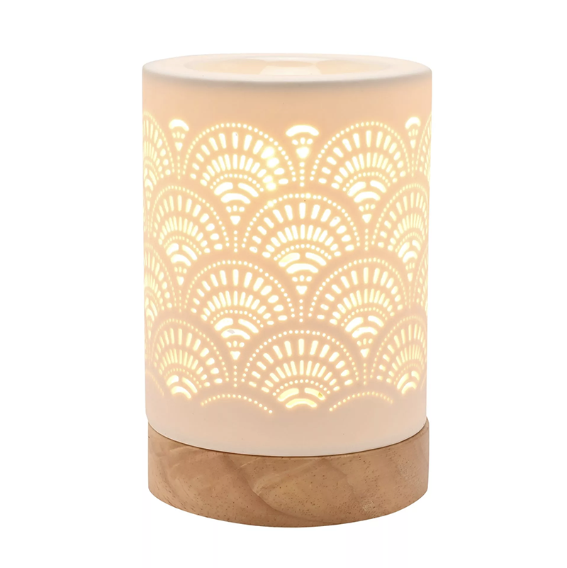 Aroma Lamp Ceramic White Lace