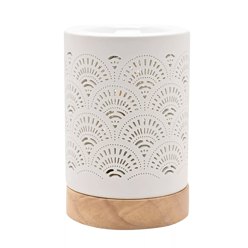 Aroma Lamp Ceramic White Lace