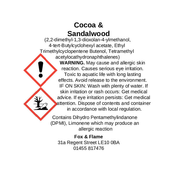 Cocoa & Sandalwood Reed Diffuser